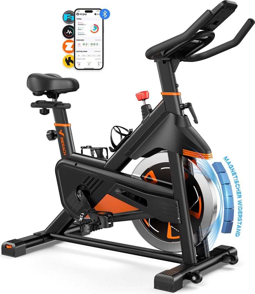 Vélo d’Appartement Magnétique MERACH, 16 Niveaux de Image du produit 