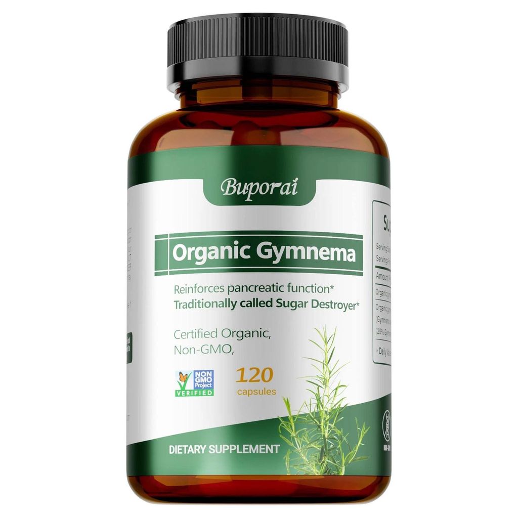 Organic Gymnema 700mg (120 Kapseln) Nahrungsergänzungsmittel, Darm, Verdauung, Magen, Darmgesundheit, Darmflora