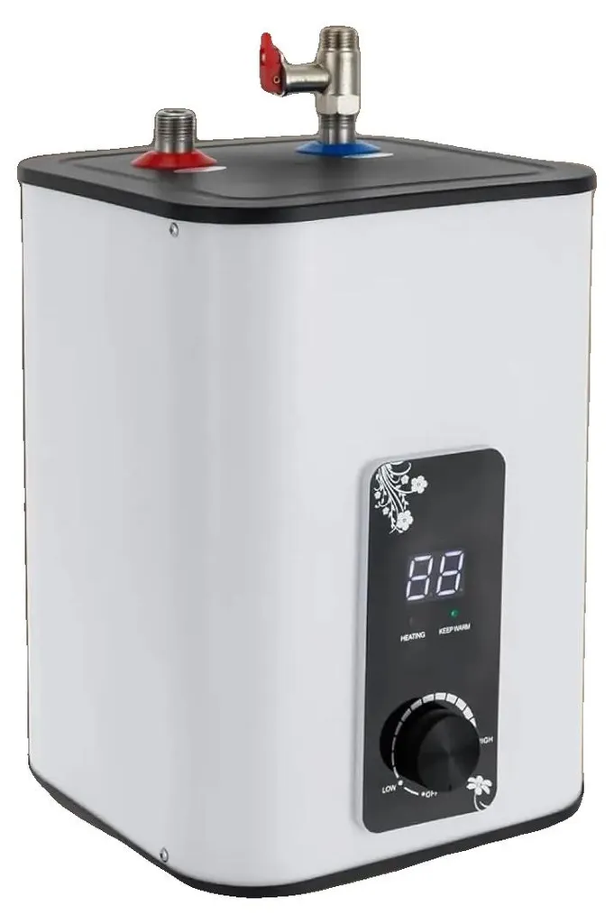 Plus d'attente pour l'eau chaude avec ce mini-chauffe-eau 8L blanc