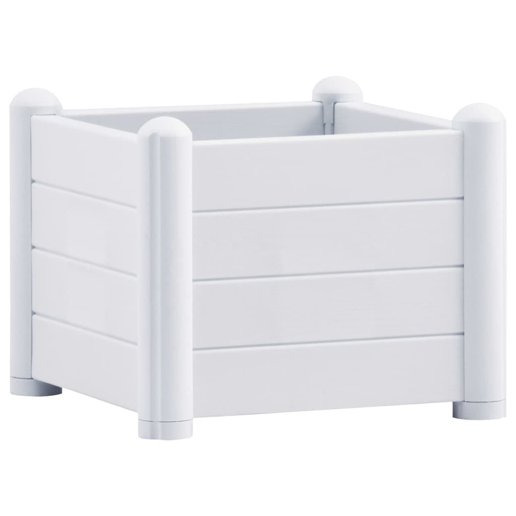 Lit surélevé de jardin PP Blanc 43x43x35 cm Image du produit 