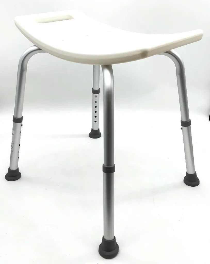 Siège de douche réglable AT51009 - Tabouret ergonomique PMR blanc