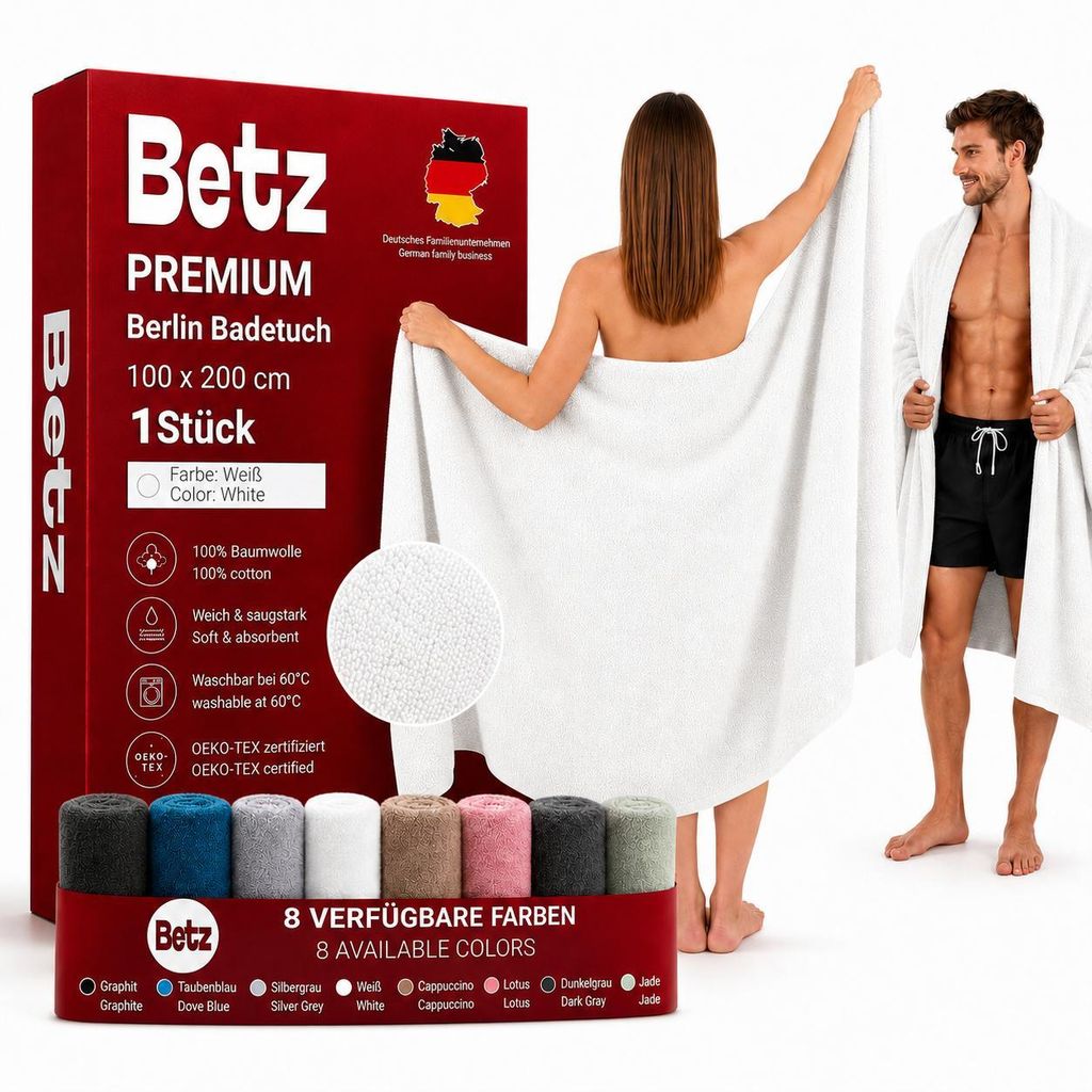 Betz 2 Stück XXL Badetücher 100 x 200 cm BERLIN  Produktbild 
