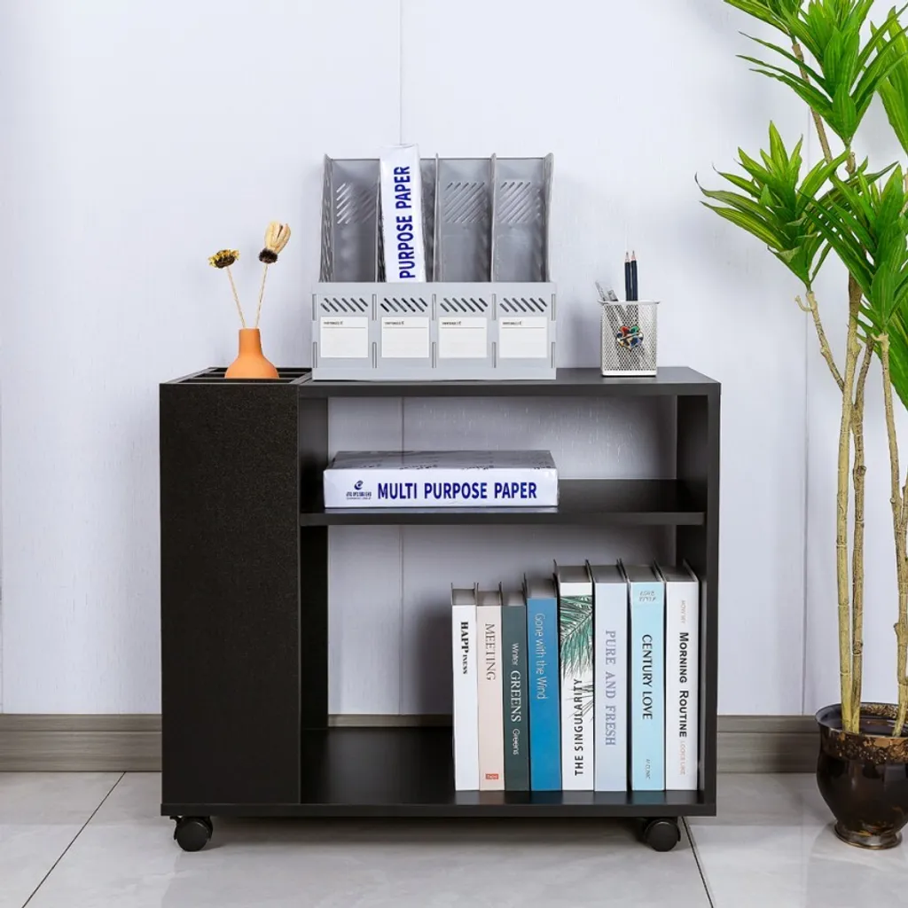 Petit meuble de bureau Wick sur roulettes pour dossier et rangement - 8