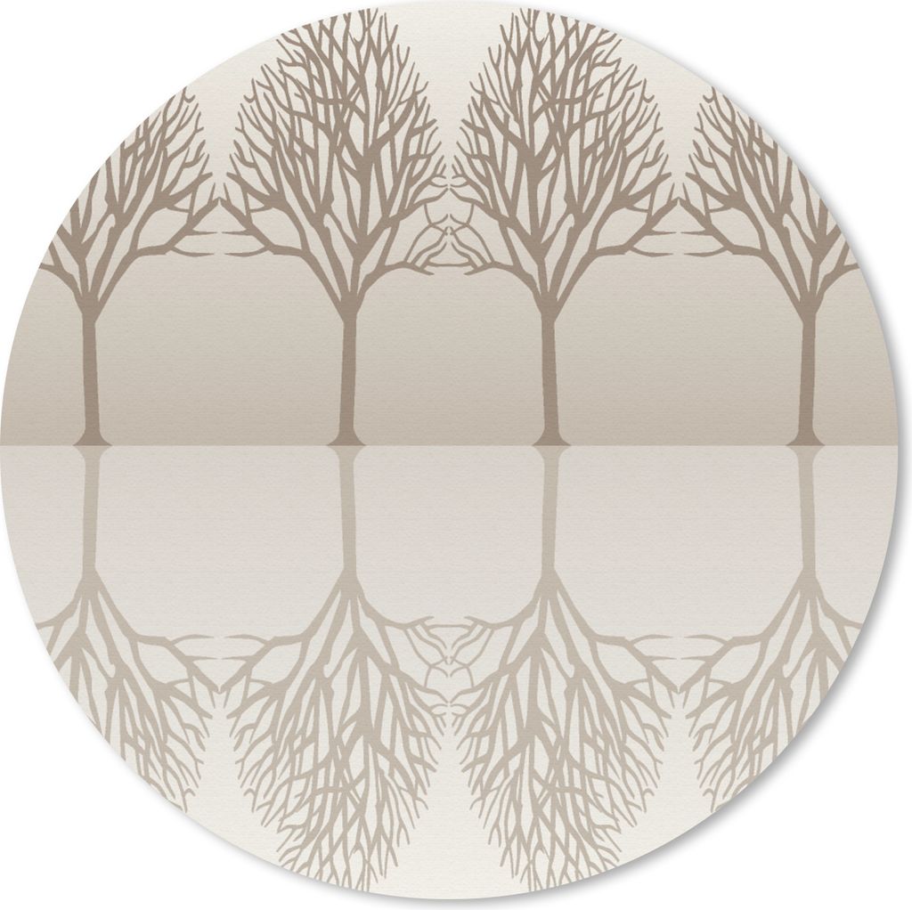 MuchoWow Mauspad Mousepad Design - Bäume - Wald 50x50 cm - Mousepads - Maus Mat - Pad - Mausunterlage - Vinyl