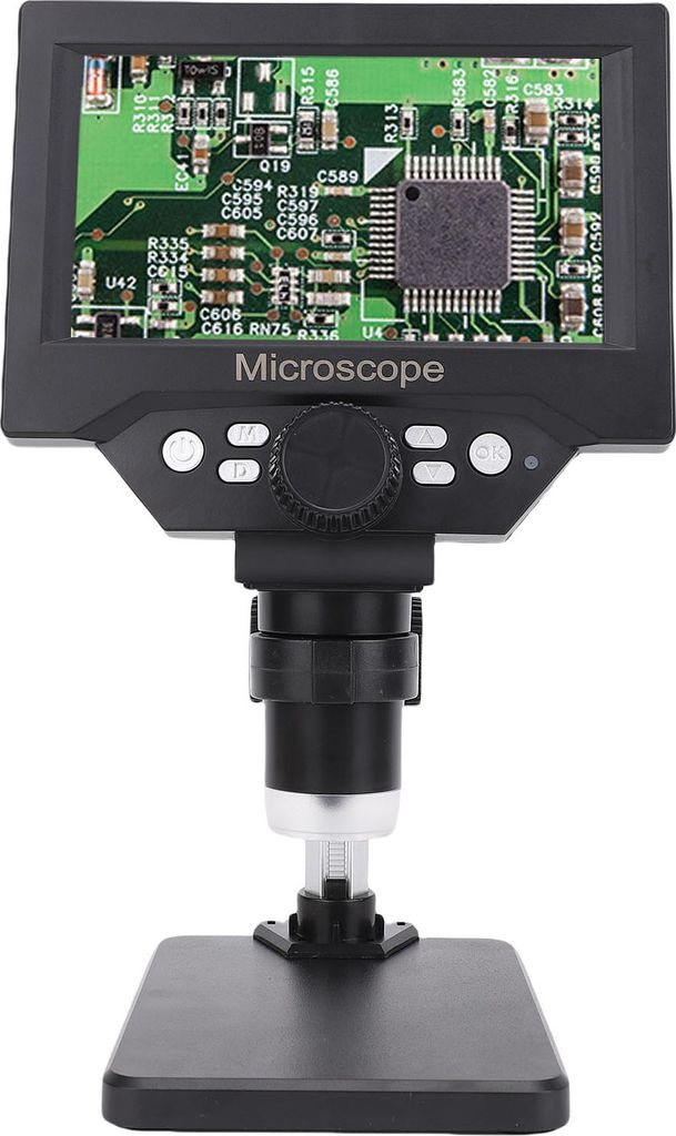 Digitales elektronisches Mikroskop 5,5-Zoll-Bildschirm 1080P HD 1000X Vergrößerung Münzlupe mit 8 LED-Lichter für Windows