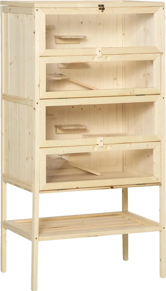 Cage rongeur en bois 120cm sans produits toxiques - Anti-évasion 60x40