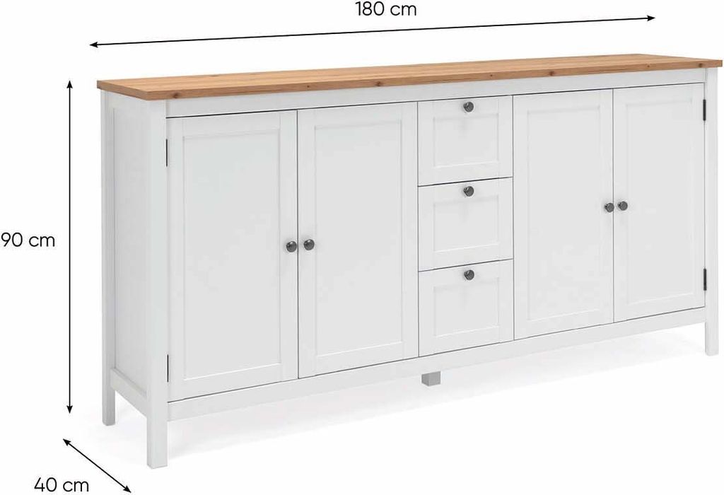 CALICOSY - Sideboard mit 4 Türen und 3 Schubladen L180 cm - Produktbild 16