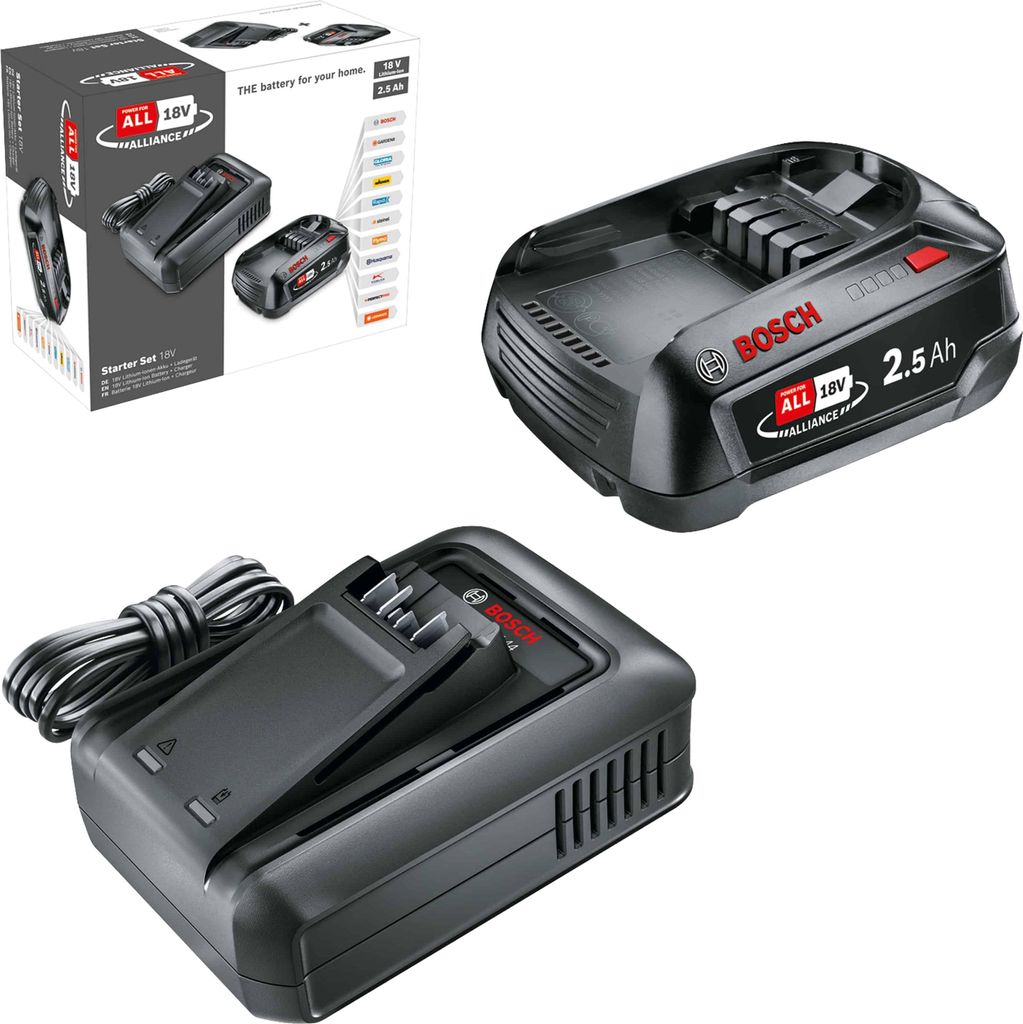 Kit Avviamento Bosch 18V Con 2 Batterie 2.5Ah E Caricabatterie Rapido - Per Attrezzi Giardino E Casa - Foto 8