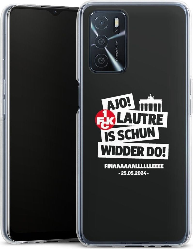 DeinDesign Handyhülle für Oppo A16s Silikon Hülle Case Smartphone Schutzhülle 1. FC Kaiserslautern 1. FCK Pokal Finale 2024