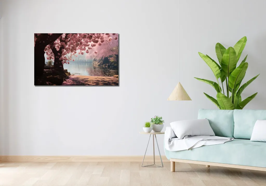 Tableau Mural 100x60 cm Sakura : Transformez un Mur Vide en Zen - 2
