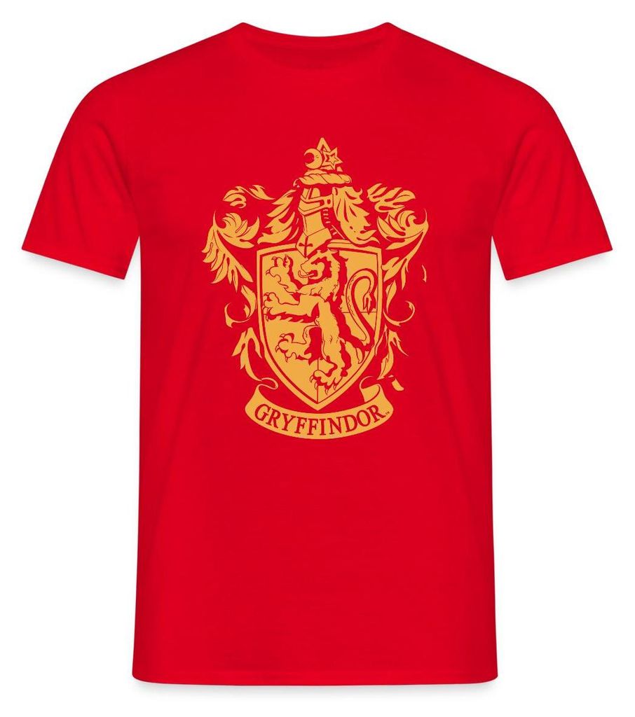 Spreadshirt Harry Potter Haus Gryffindor Wappen Logo Männer T-Shirt, 4XL, Rot