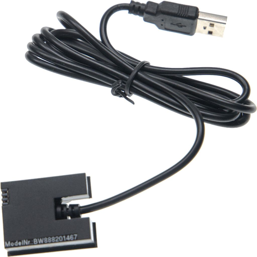 vhbw USB Akkufachadapter kompatibel mit GoPro Hero 3, 3+ Action-Cam, Action-Camcorder - 143cm, Kunststoff, Schwarz
