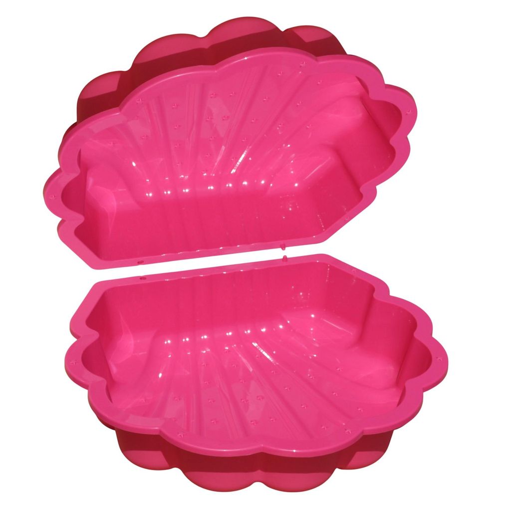 Sand- & Wassermuschel 2-tlg. pink Sterne – Spielmuschel für Produktbild 