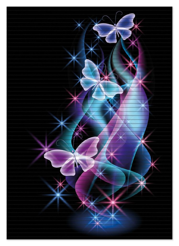 Wallario Duschmatte Antirutschmatte Badmatte Fußmatte Schmetterlinge in bunten, strahlenden Farben, Größe ca. 70 x 50 cm