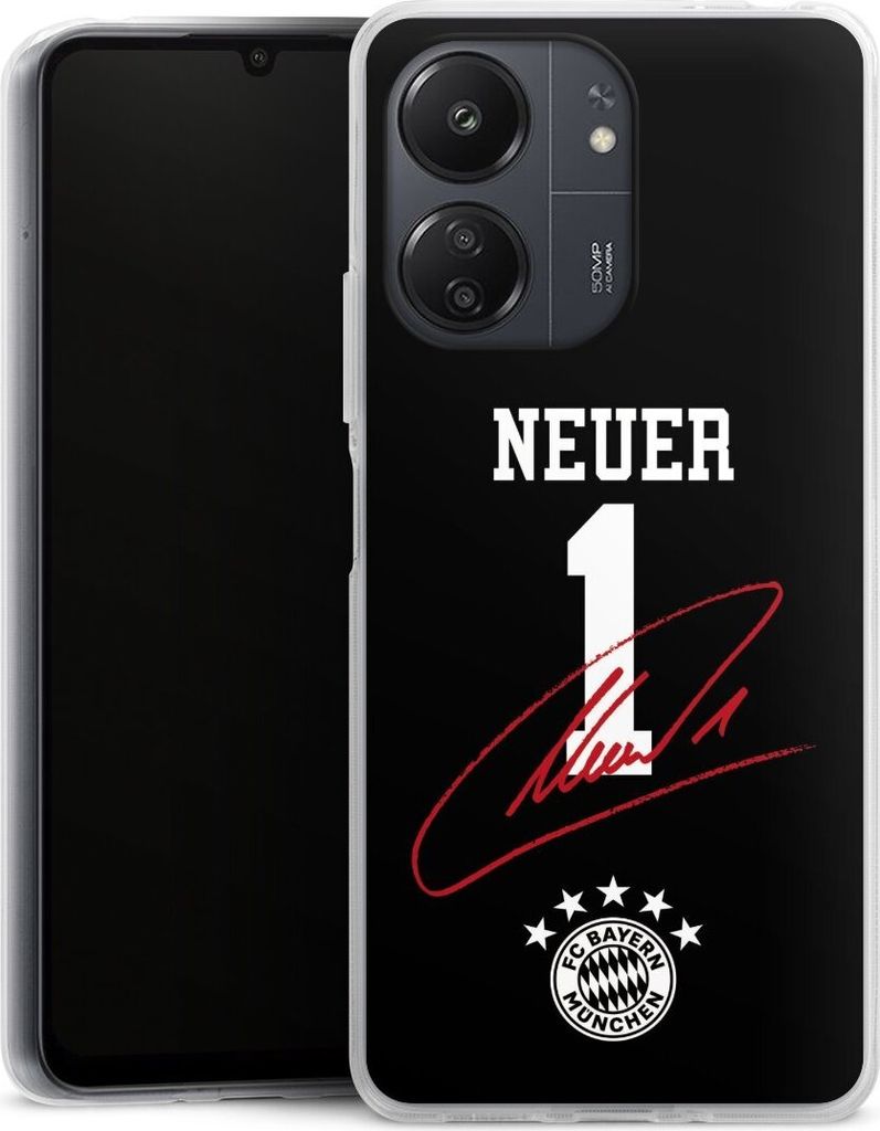 DeinDesign Handyhülle für Xiaomi POCO C65 Silikon Hülle Case Smartphone Schutzhülle FC Bayern München FCB Manuel Neuer