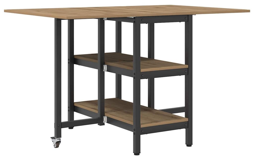 Esstisch 122 x 80 x 76,5 cm Holzwerkstoff Artisan-Eiche