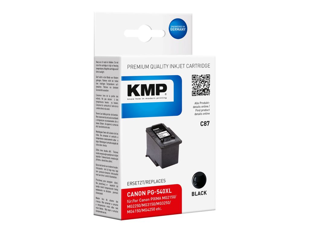 KMP Patrone Canon PG540XL black 600 S. C87 refilled Immagine del prodotto 