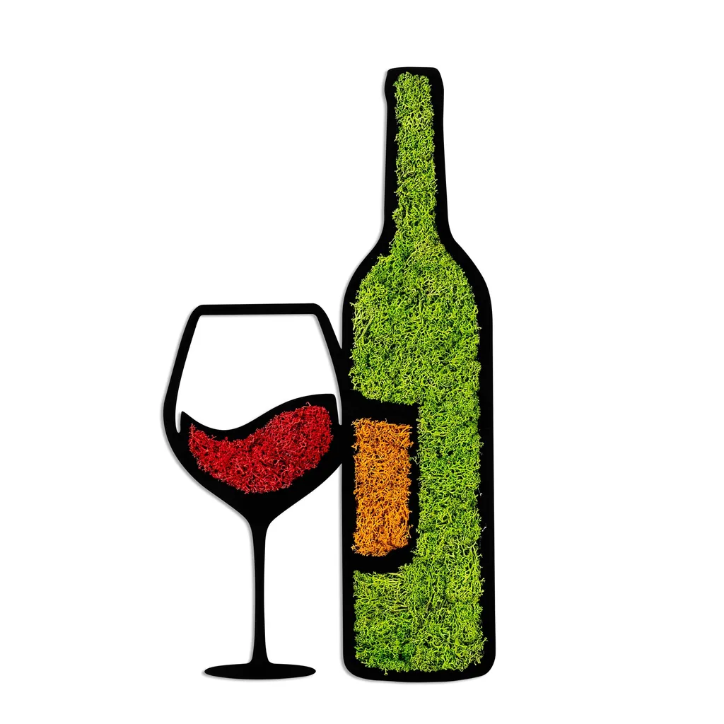 Wallity Moss Drink Accessoire Mural Vert Clair en MDF 54 x 29 cm - 4
