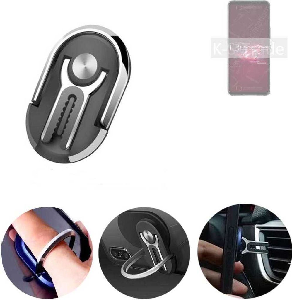 K-S-Trade 3in1 Smartphone-Ring Handy-Ring kompatibel mit Produktbild 