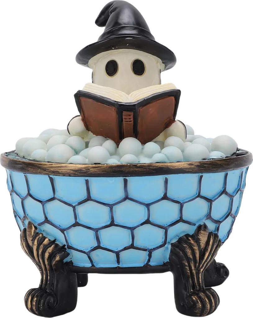 Lampe Fantôme de Bain en Résine - Veilleuse Déco Spéciale Halloween 12cm