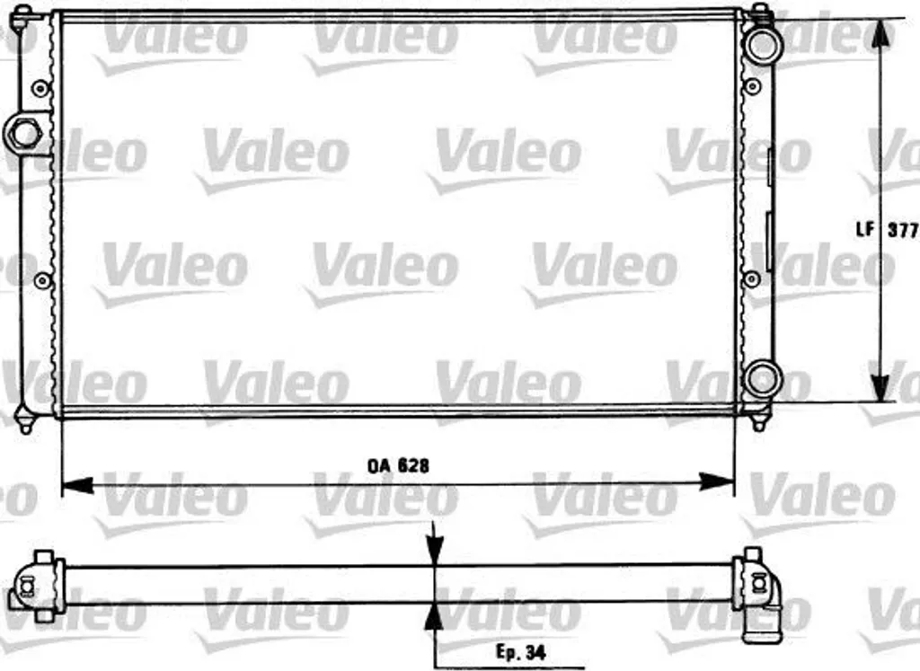 Radiateur de refroidissement pour Seat Ibiza et VW Golf 3 - Valeo 731265