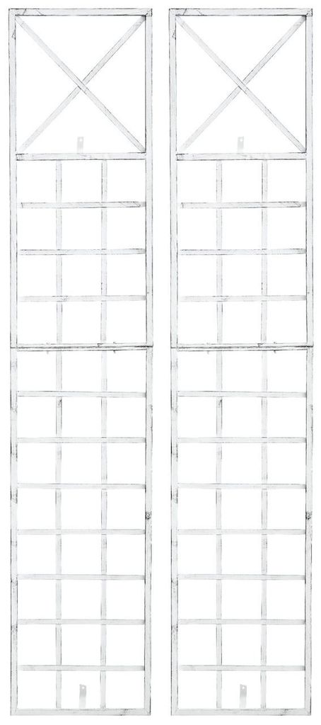 2er Set Rankgitter Trigo antik weiß