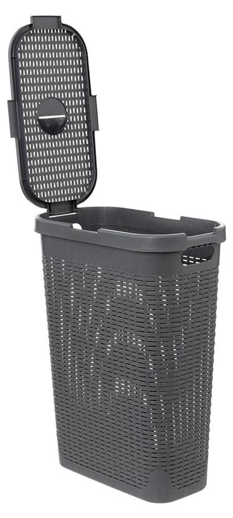 Wysoki kosz na pranie z plastiku, 40 l Zdjęcie produktu 