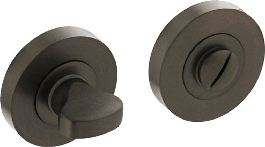 Rosettenpaar Intersteel WC rund anthrazit matt Ø 52 mm