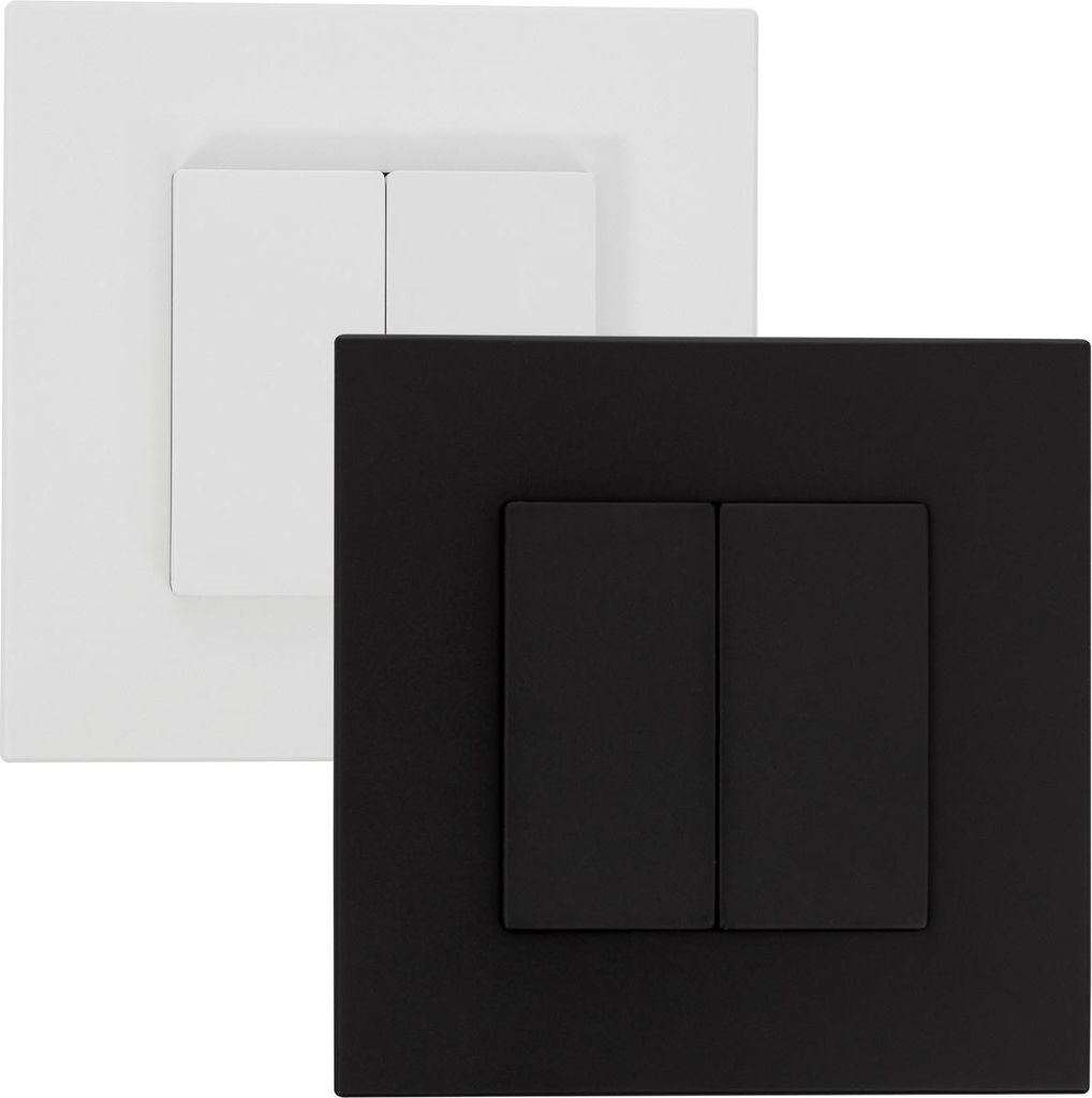 Modul Doppel-Blende mit Rahmen PC Modern Schwarz