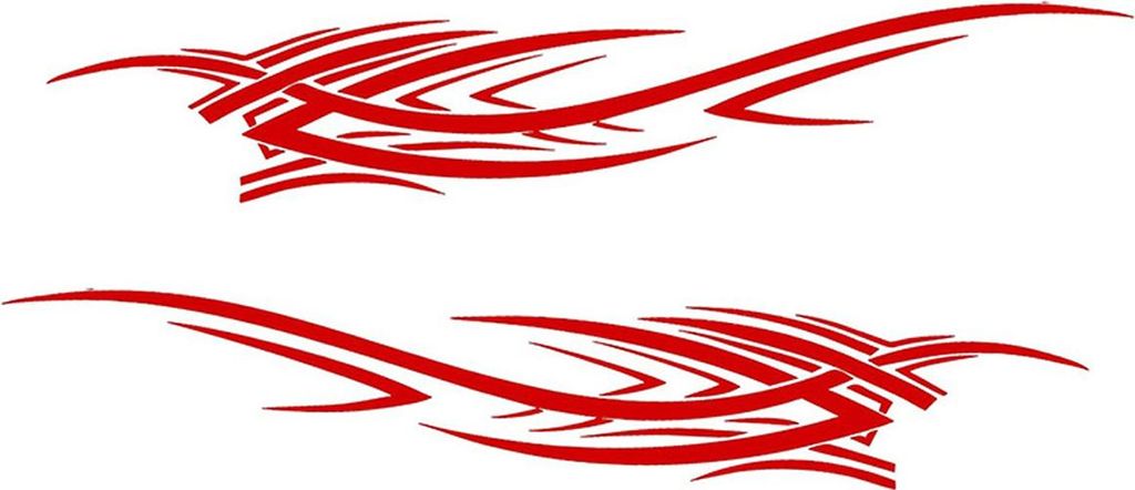 Walbest Universal Auto Auto Fahrzeug Karosserie 2 Seite Flamme Streifen Aufkleber Aufkleber Dekoration