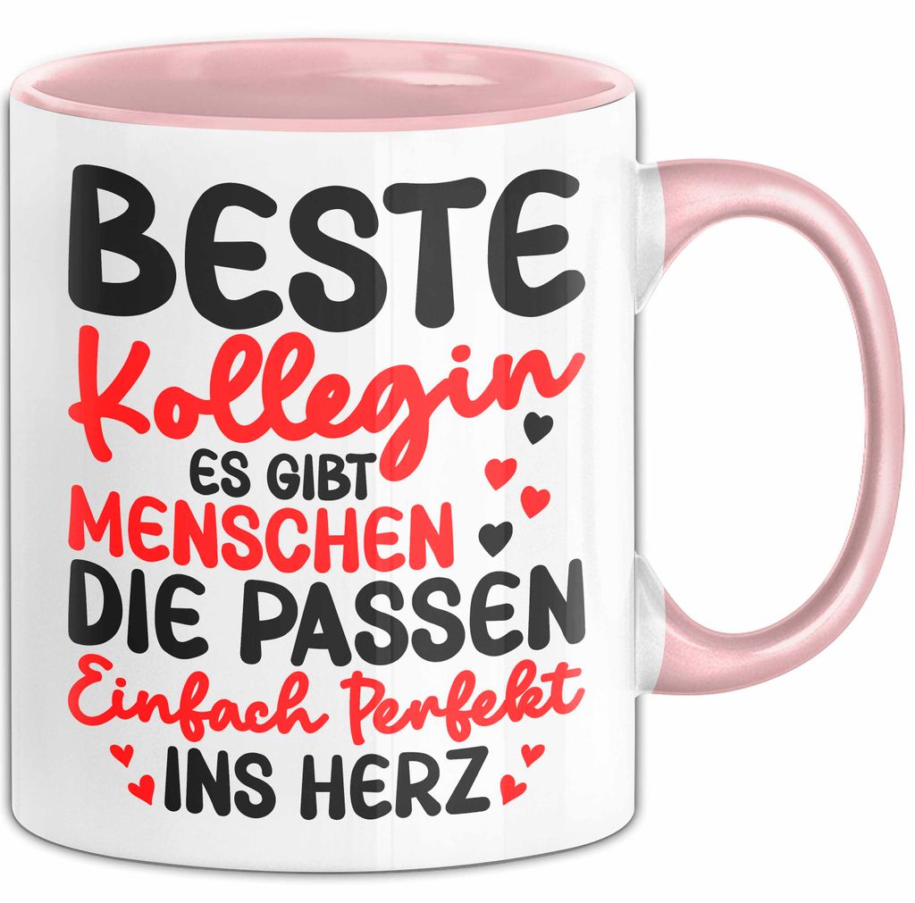 Bürokollege Tasse Geschenk Lustige Geschenkidee Spruch Beste Kollegin (Rosa)