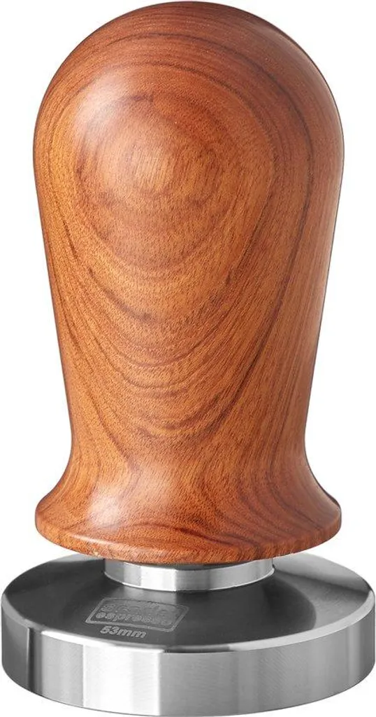 Tamper à Café Dynamique 53mm scarlet espresso Bois de Santal et Inox