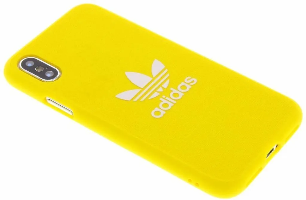 Adidas Cover iPhone X XS Gialla Trefoil - Custodia Streetwear Originale