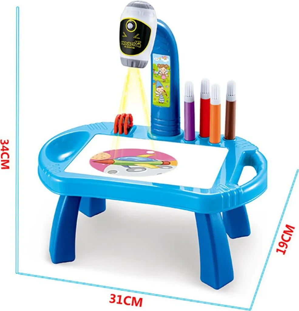 Projecteur de dessin éducatif à lentille rotative et table ABS créative - 7