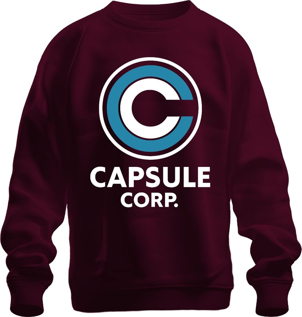 CAPSULE CORP. Logo Anime Fan Geschenk Retro Manga Otaku Uni Sweatshirt Pullover, Burgundy, 3XL