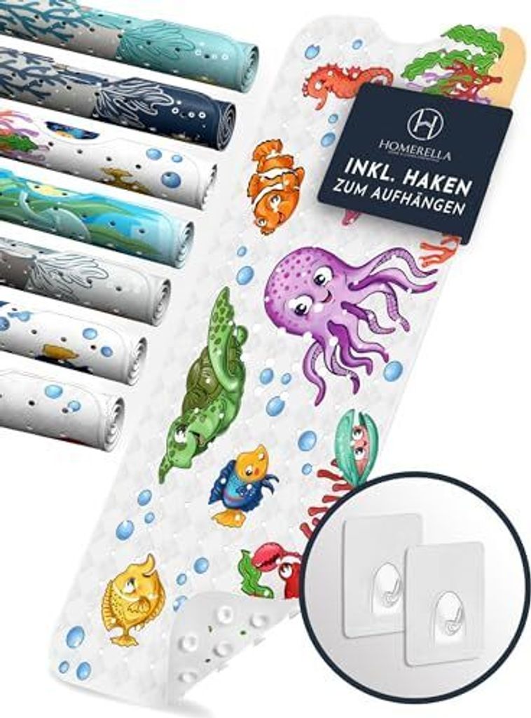 Homerella® Badewannenmatte rutschfest Kinder 100x40cm - Produktbild 