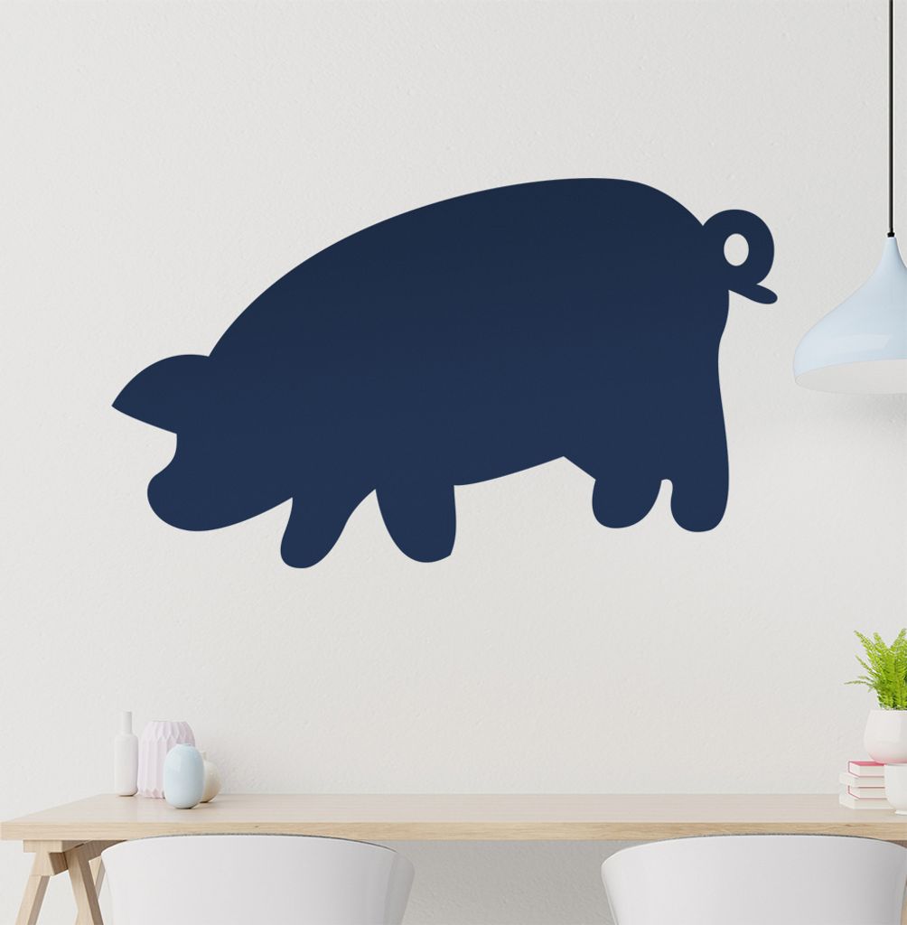 Schwein Wandtattoo in 6 Größen - Wandaufkleber Wall Sticker - Dekoration, Küche, Wohnzimmer, Schlafzimmer, Badezimmer