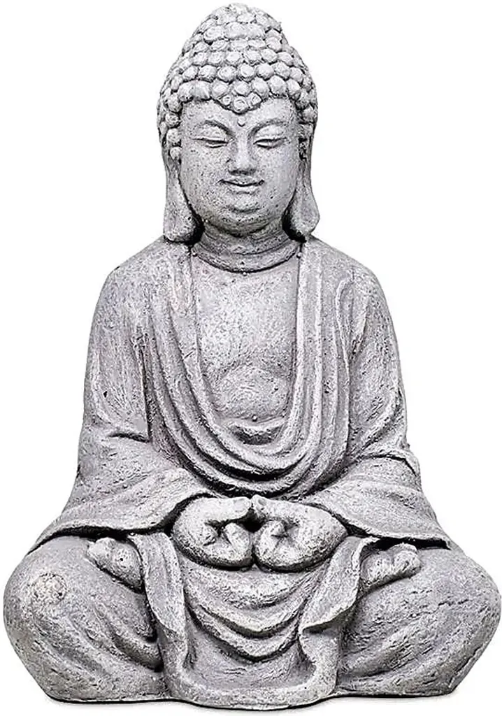 Bouddha de méditation pour coin yoga et détente - Duo décoratif 33 cm