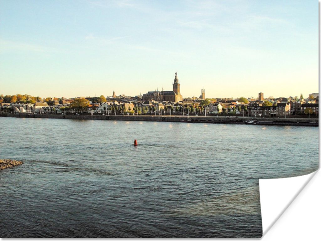 MuchoWow Poster Wasser - Nijmegen - Waal 120x90 cm - Wandbild