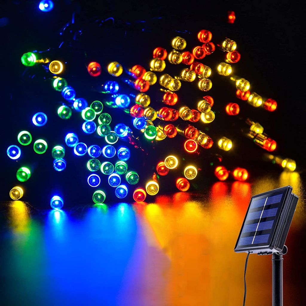 Solar Lichterkette Weihnachtsbeleuchtung Außen 100 200 LED Garten Hochzeit Deko