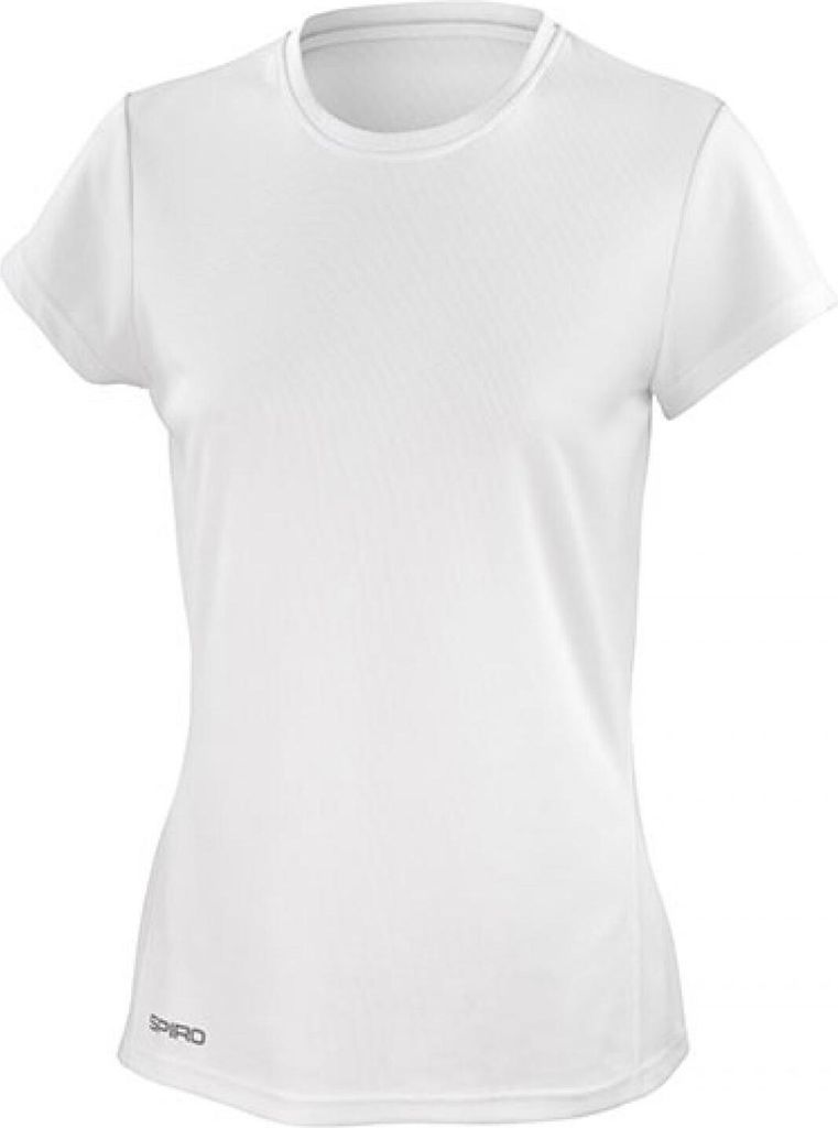 SPIRO S253F | Damen Quick Dry Sport T-Shirt +Sehr leicht - Farbe: White - Größe: M (38)