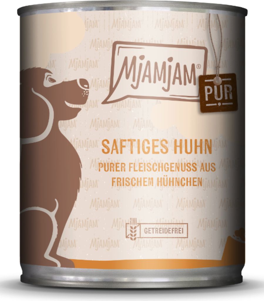 Mjamjam purer Fleischgenuss 800gx6 saftiges Huhn pur