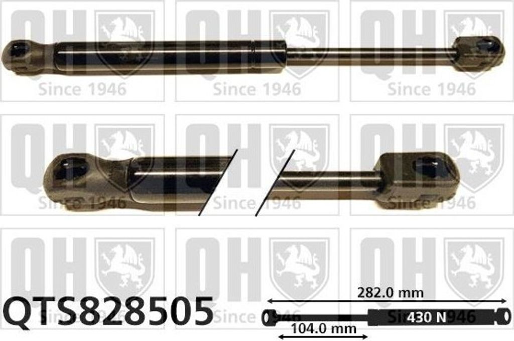 QUINTON HAZELL Gasfeder Motorhaubendämpfer 282mm für BMW 3 Limousine (F30, F80) 430N QTS828505