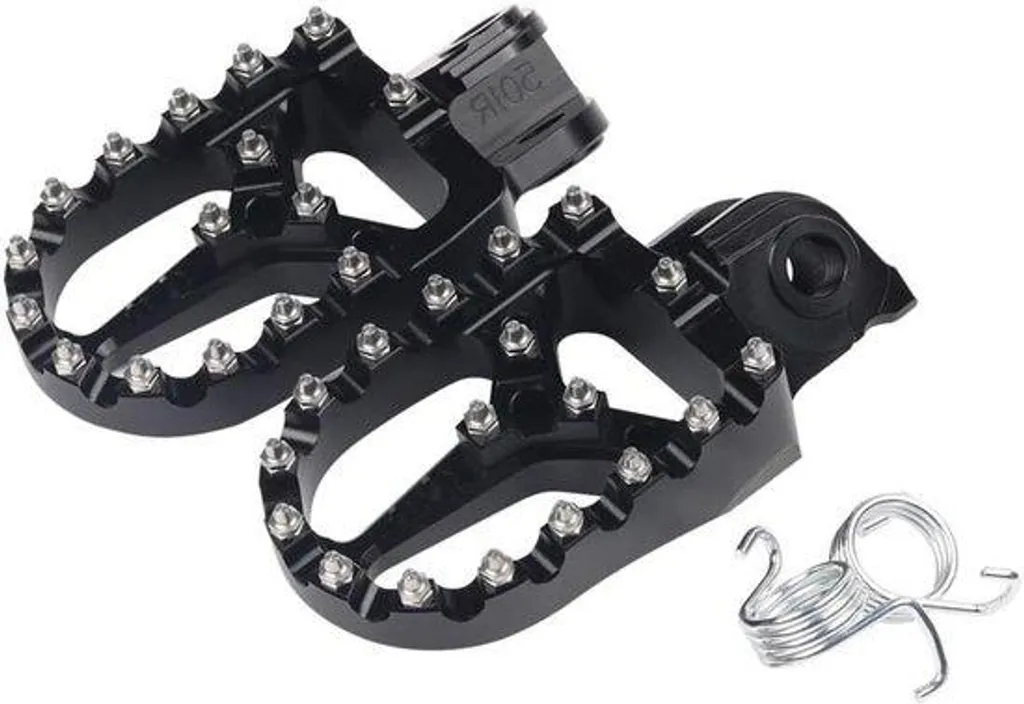 Repose-pieds larges enduro pour confort longue distance et rando 450cc