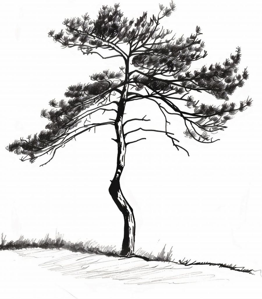 Plakat 75x100cm Einsame Kiefer