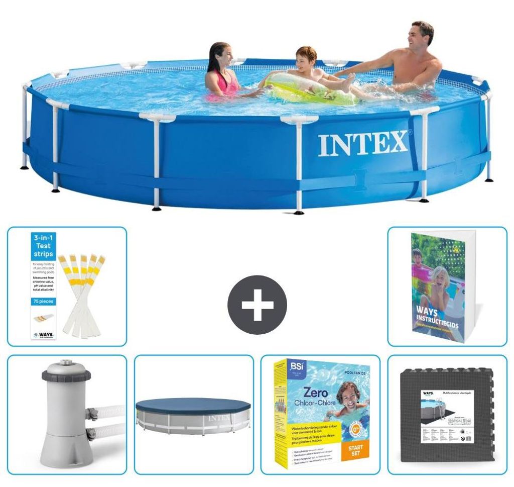 Frame Pool Rund - 366x76 cm - 7-teilig S259