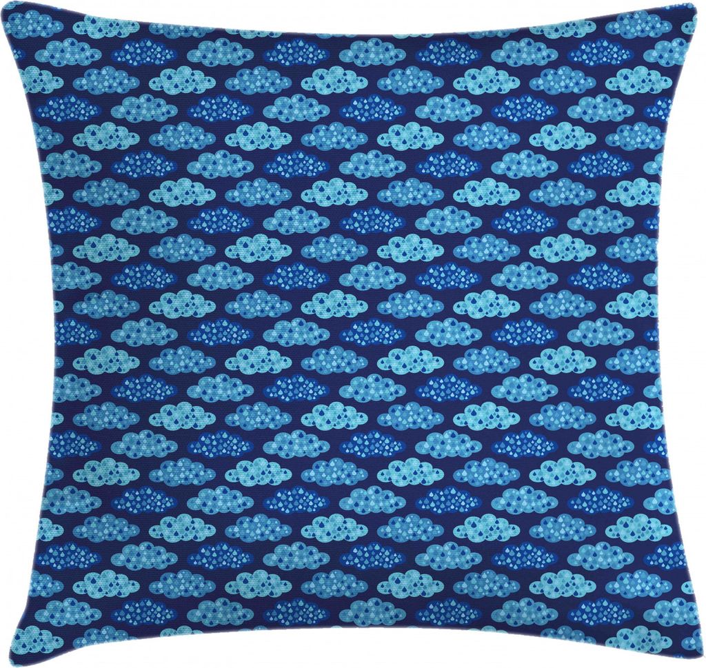 ABAKUHAUS Wolken Kissenbezug, Monochrome Wolken und Regen, Wasser und Schmutz resistent Stoff Digital Druck Für den Innen oder Außen Bereich, 40 ...