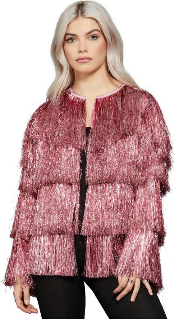 Fever - Blazer für Damen, Festival, Plus SM3376 (L) (Pink)