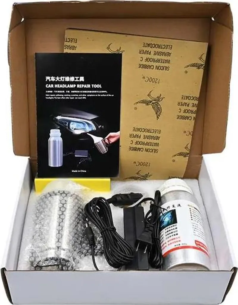 Kit de Restauration de Phares au Polymère Liquide - Flacon de 800ml