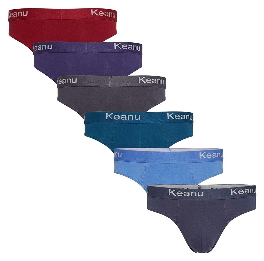 Keanu - Slips für Herren (6er-Pack) TC924 (XL) (Rot/Violett/Schwarz/Blau)